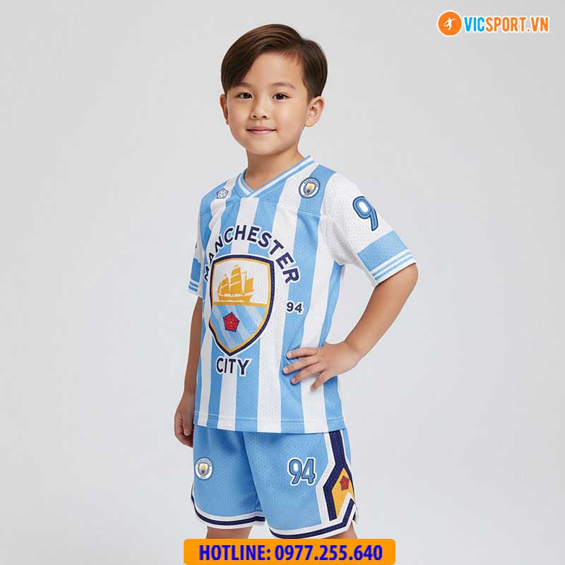 Quần áo Jersey bóng đá trẻ em Clb Manchester City - Hình ảnh 6