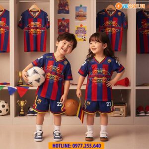 Quần áo Jersey bóng đá trẻ em Clb Barcelona