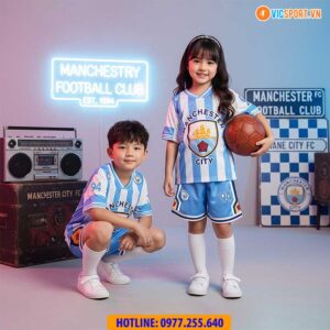 Quần áo Jersey bóng đá trẻ em Clb Manchester City