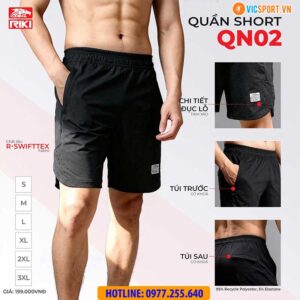 Quần short thể thao nam Riki QN02 đa năng