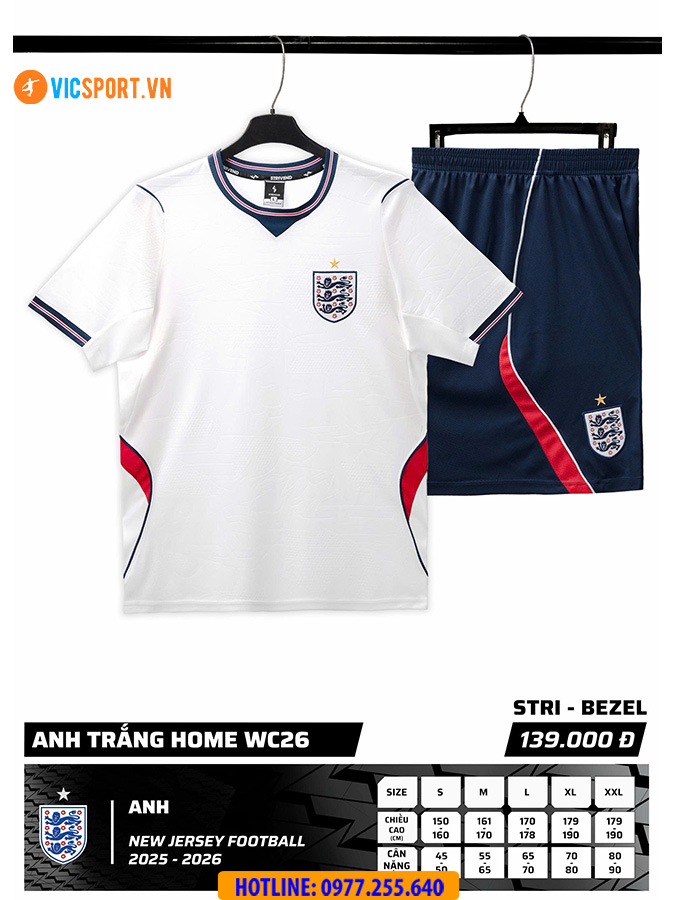 Áo đá banh Strivend đội tuyển Anh WC 2026 - Hình ảnh 7