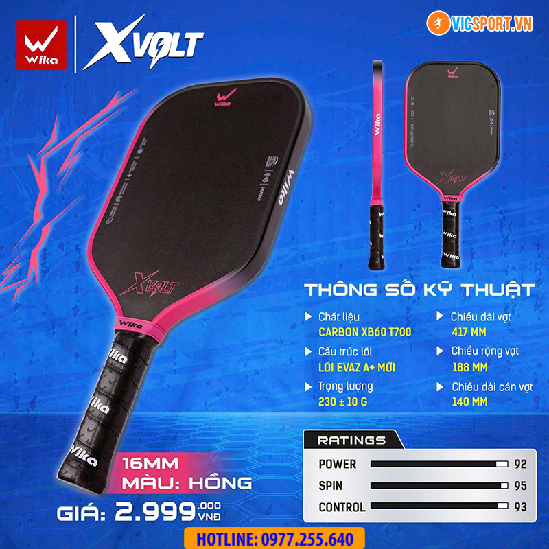 Vợt pickleball Wika Xvolt carbon T700 - Hình ảnh 17