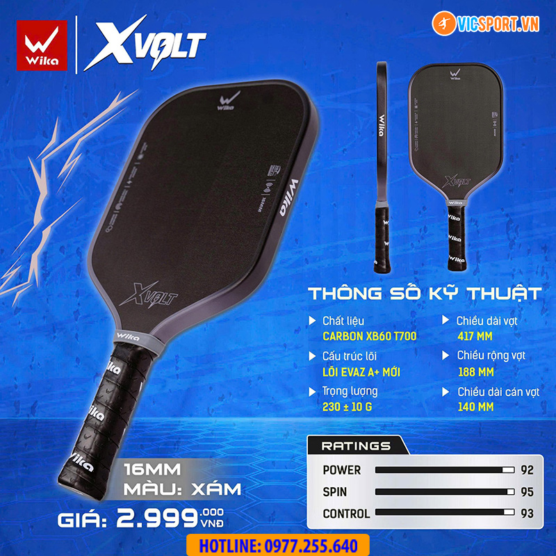 Vợt pickleball Wika Xvolt carbon T700 - Hình ảnh 19