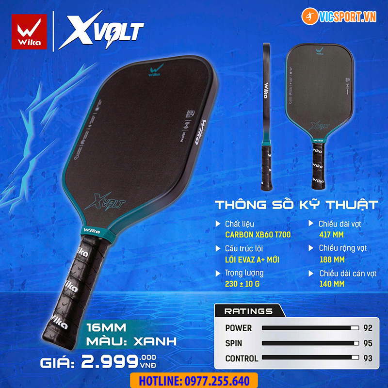 Vợt pickleball Wika Xvolt carbon T700 - Hình ảnh 20