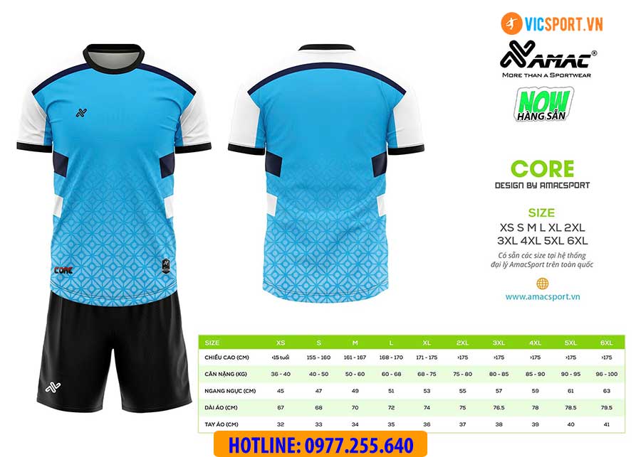 Áo đá banh thiết kế Amac Core - Hình ảnh 2