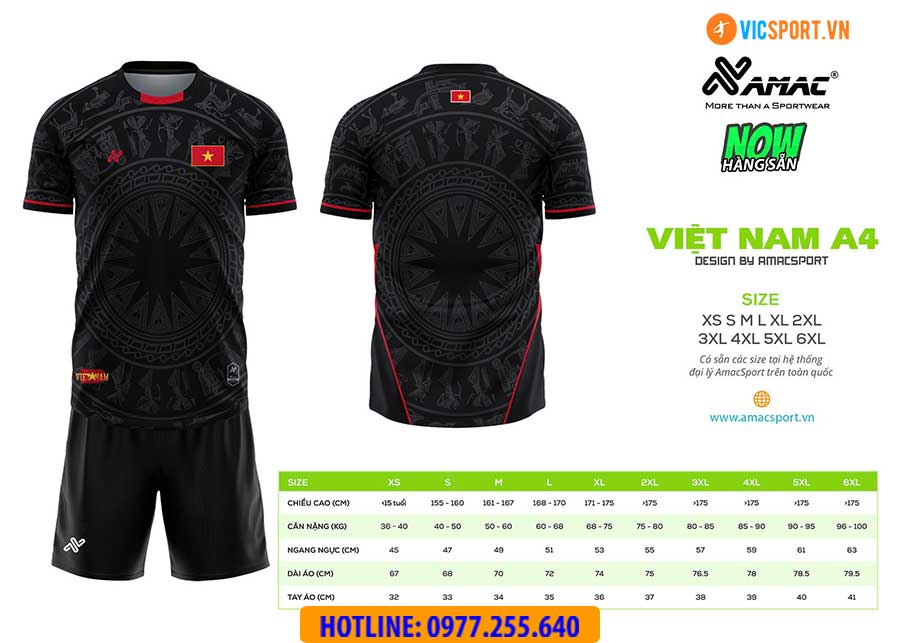Áo đá banh thiết kế Amac đội tuyển Việt Nam A4 - Hình ảnh 11