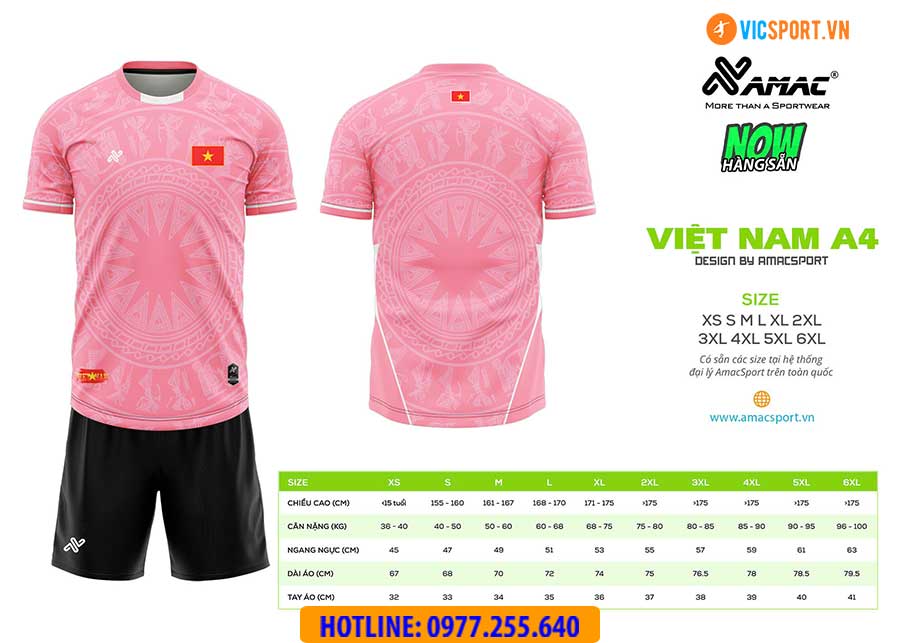 Áo đá banh thiết kế Amac đội tuyển Việt Nam A4 - Hình ảnh 14