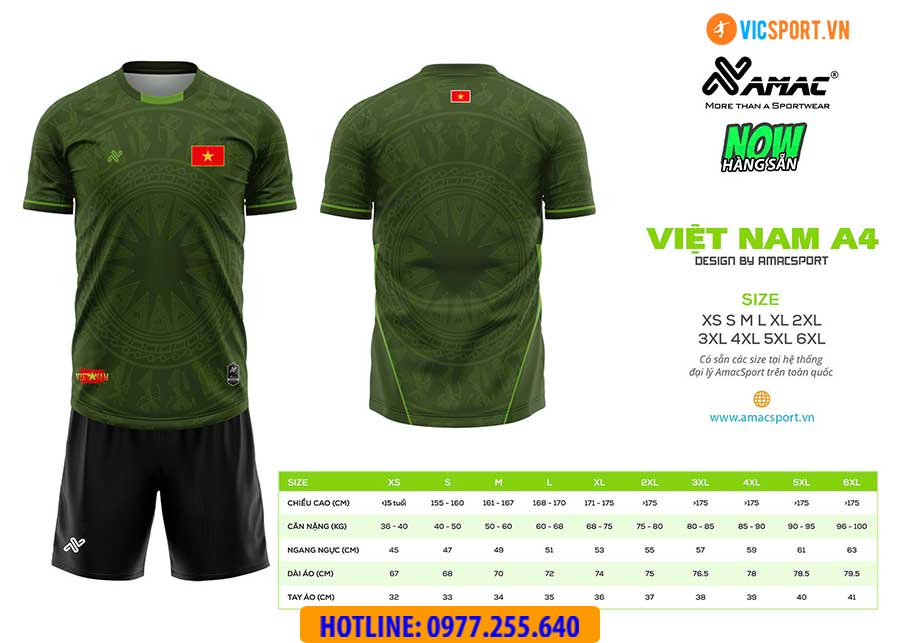 Áo đá banh thiết kế Amac đội tuyển Việt Nam A4 - Hình ảnh 16