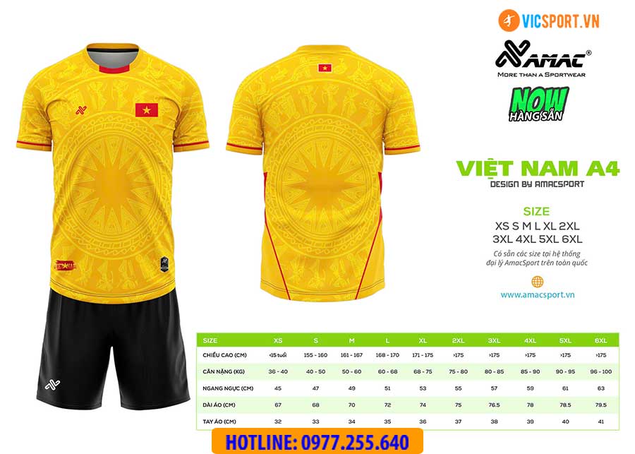 Áo đá banh thiết kế Amac đội tuyển Việt Nam A4 - Hình ảnh 18