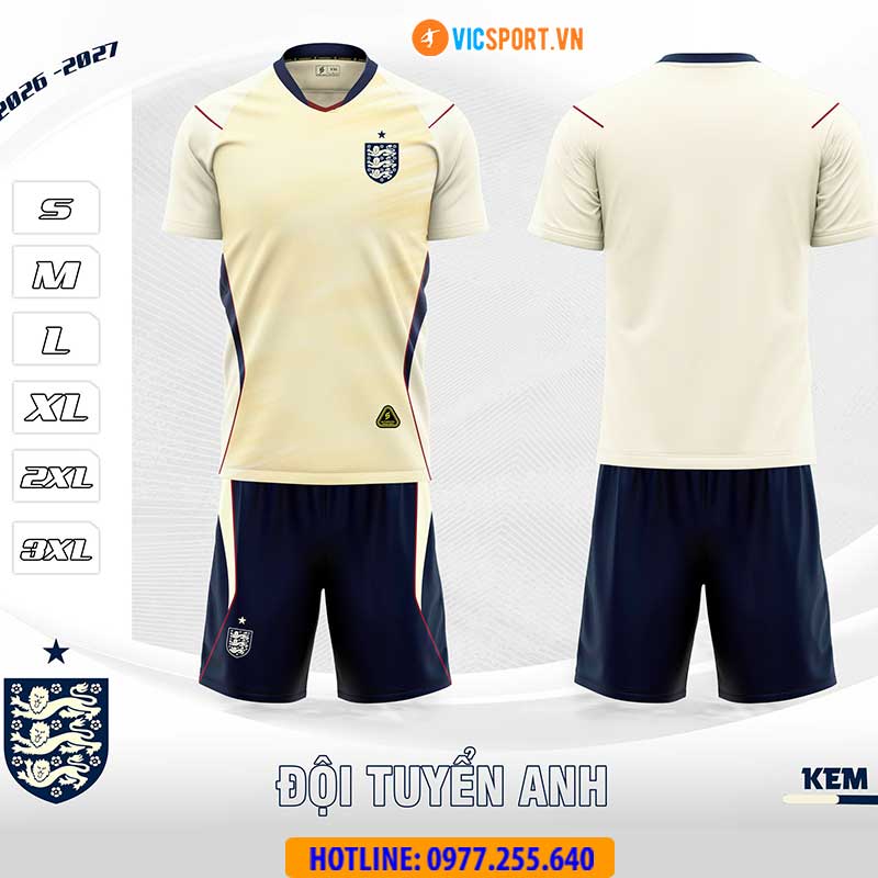Áo đá banh đội tuyển Anh WC 2026 vải mè - Hình ảnh 14