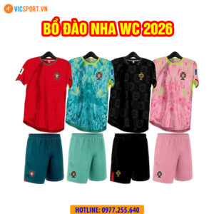 Áo bóng đá đội tuyển Bồ Đào Nha WC 2026 vải mè
