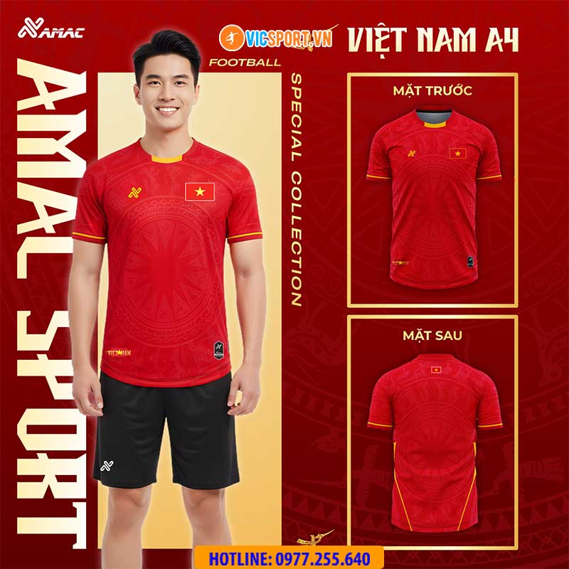 Áo đá banh thiết kế Amac đội tuyển Việt Nam A4 - Hình ảnh 21