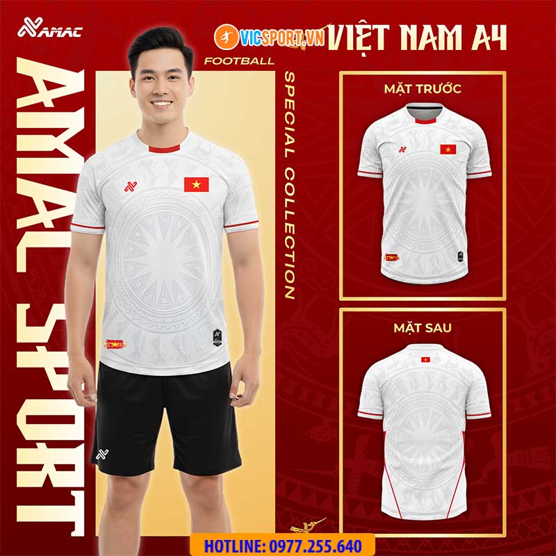 Áo đá banh thiết kế Amac đội tuyển Việt Nam A4 - Hình ảnh 23