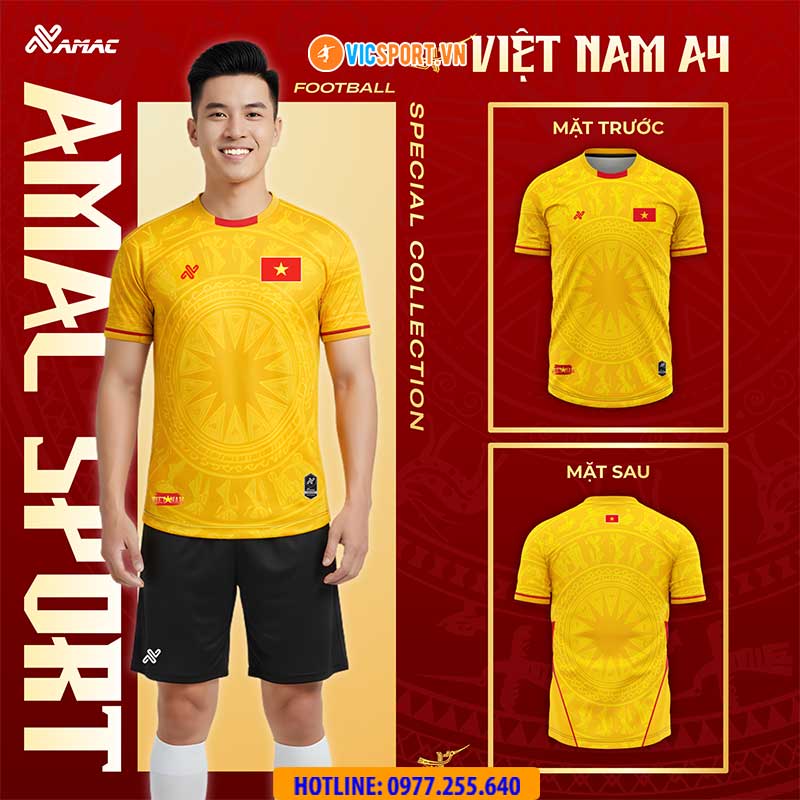 Áo đá banh thiết kế Amac đội tuyển Việt Nam A4 - Hình ảnh 24