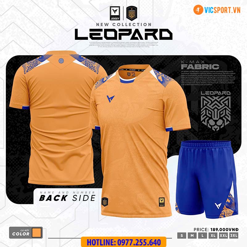 Áo đá banh không logo VH Leopard - Hình ảnh 6
