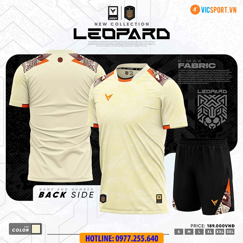 Áo đá banh không logo VH Leopard - Hình ảnh 5