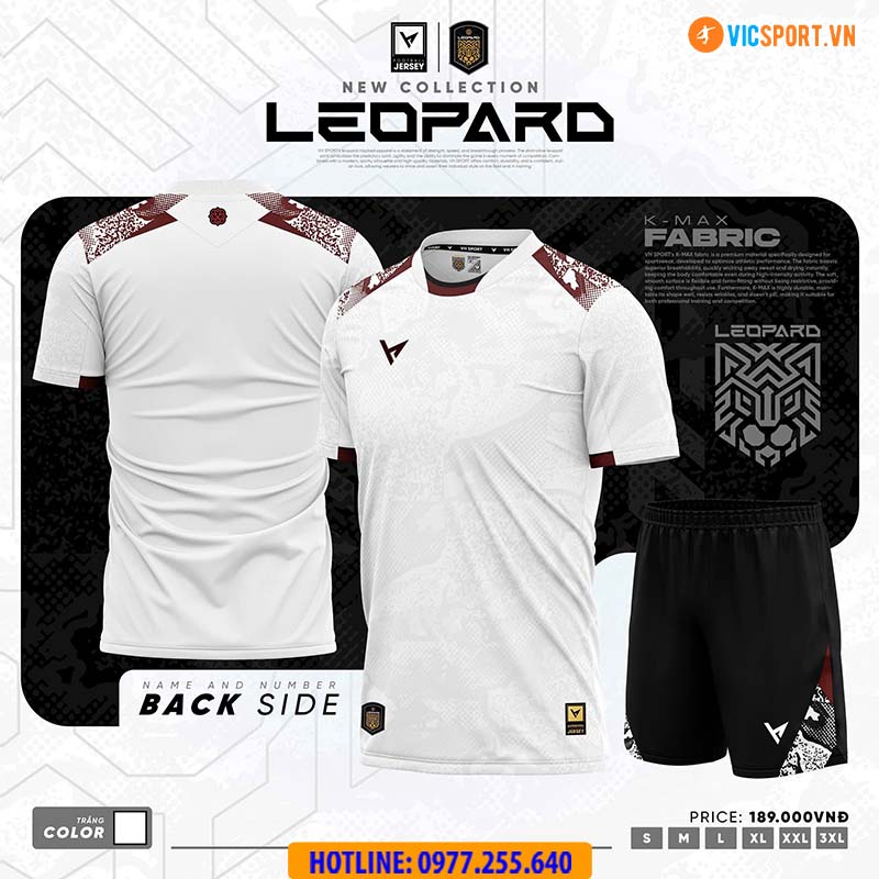 Áo đá banh không logo VH Leopard - Hình ảnh 3
