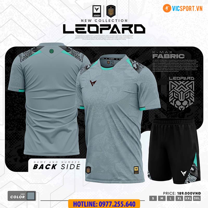 Áo đá banh không logo VH Leopard - Hình ảnh 7
