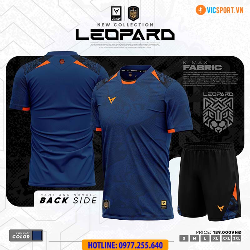 Áo đá banh không logo VH Leopard - Hình ảnh 8
