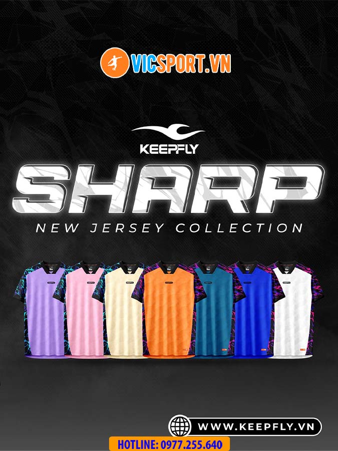 Áo đá banh không logo Keepfly Sharp