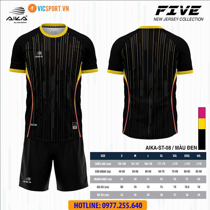 Áo đá banh thiết kế Aika Five - Hình ảnh 2
