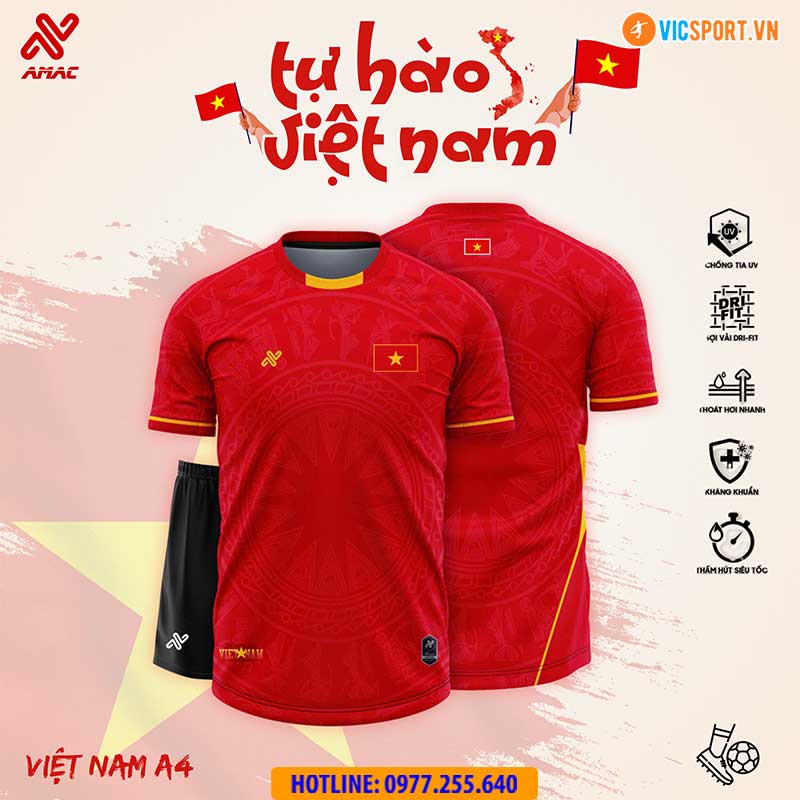 Áo đá banh thiết kế Amac đội tuyển Việt Nam A4 - Hình ảnh 30