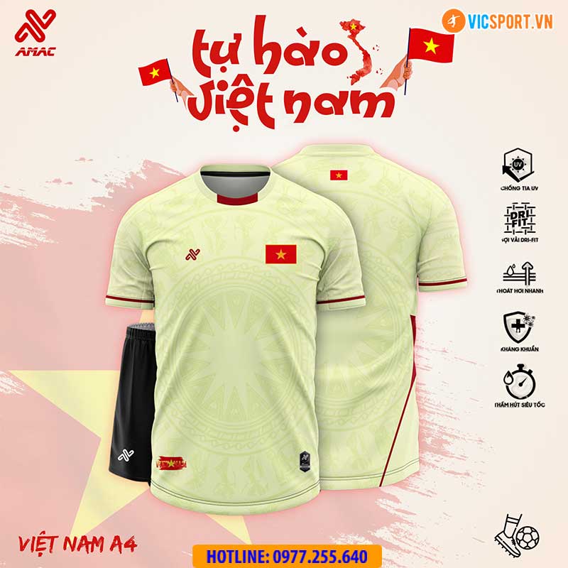 Áo đá banh thiết kế Amac đội tuyển Việt Nam A4 - Hình ảnh 32