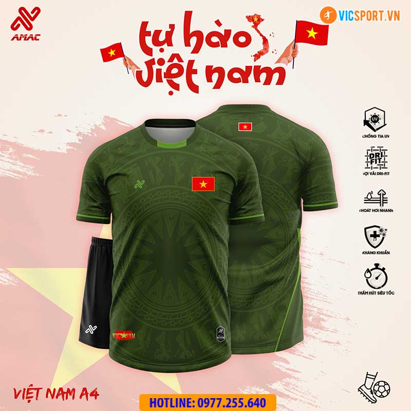 Áo đá banh thiết kế Amac đội tuyển Việt Nam A4 - Hình ảnh 36