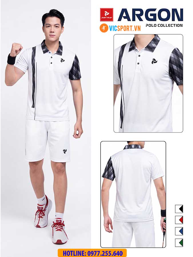Áo polo thể thao Justplay Argon đa năng - Hình ảnh 32