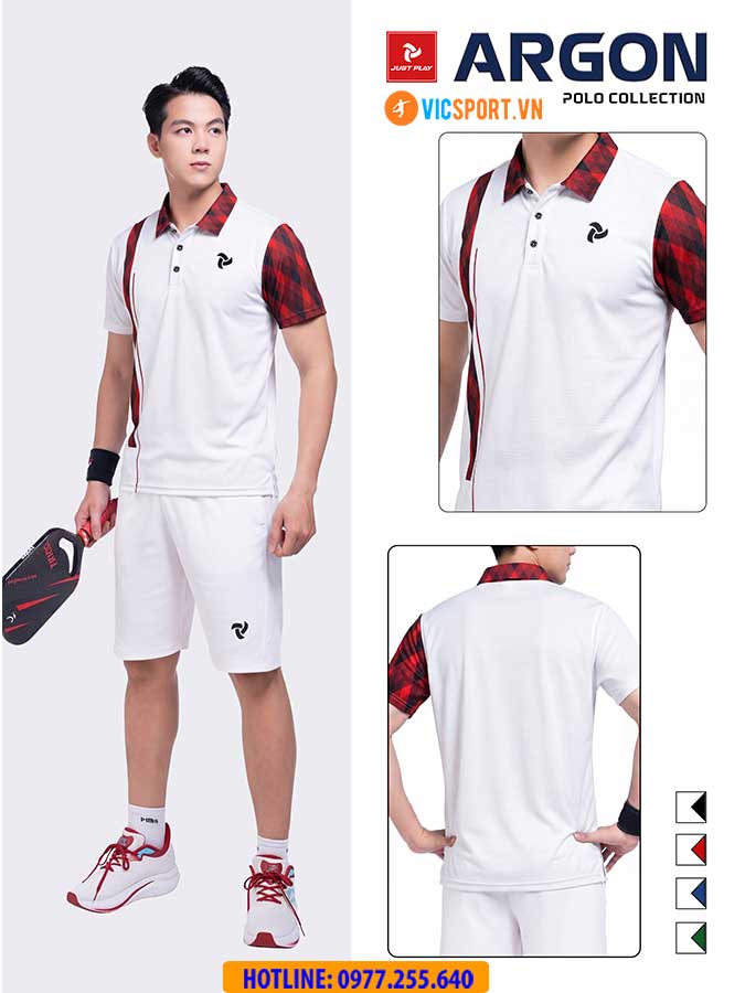 Áo polo thể thao Justplay Argon đa năng - Hình ảnh 33