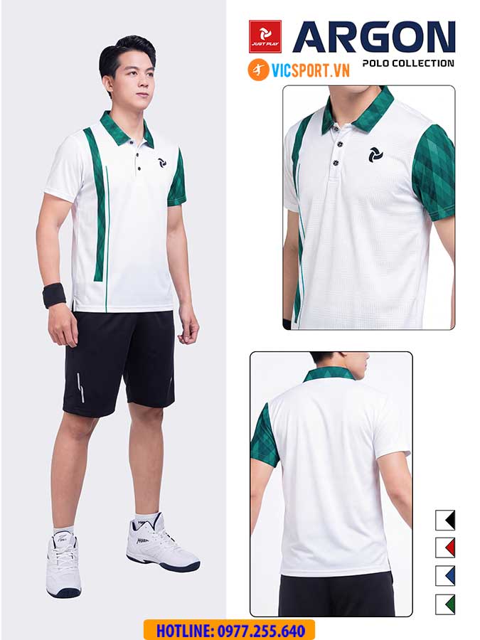 Áo polo thể thao Justplay Argon đa năng - Hình ảnh 34