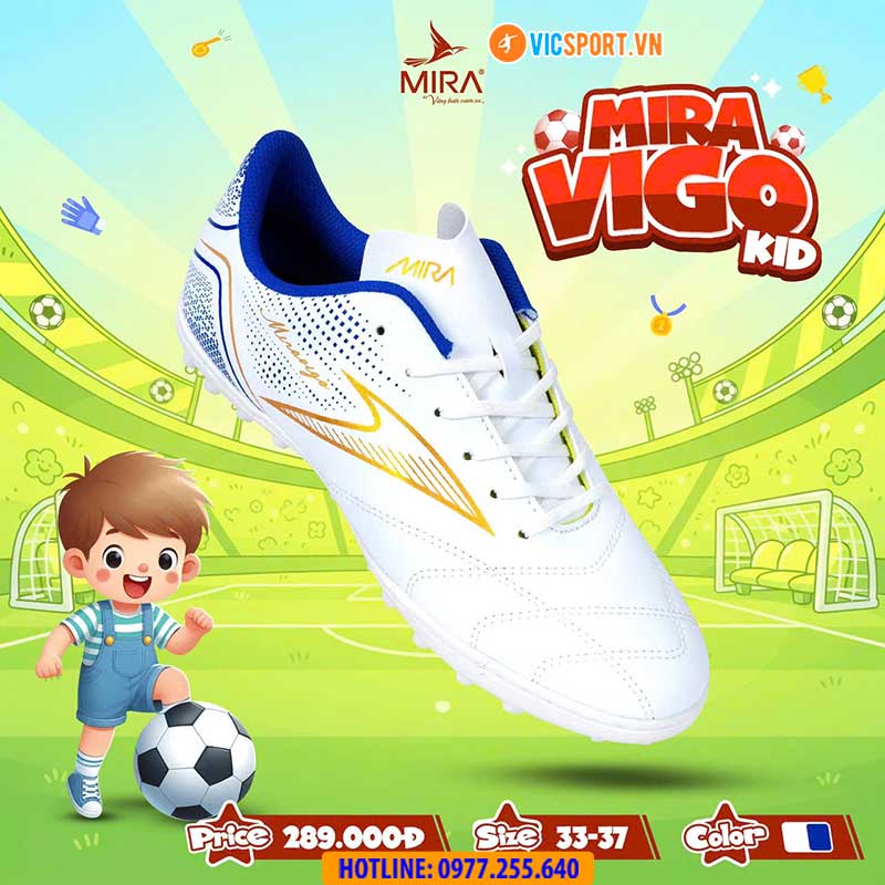 Giày đá banh trẻ em Mira Vigo đế TF đá sân nhân tạo - Hình ảnh 5