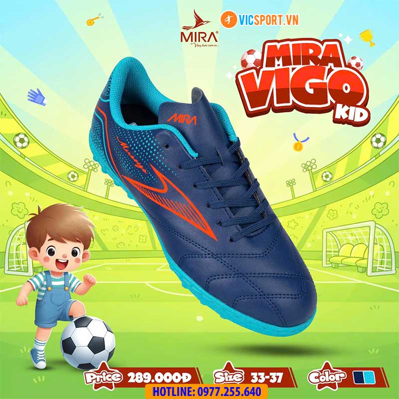 Giày đá banh trẻ em Mira Vigo đế TF đá sân nhân tạo - Hình ảnh 6
