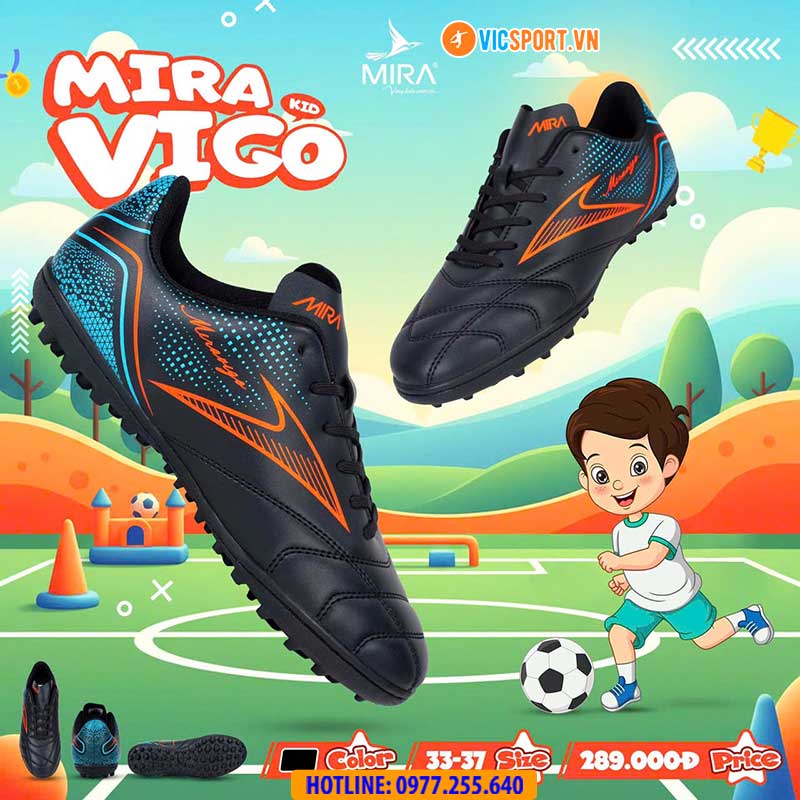 Giày đá banh trẻ em Mira Vigo đế TF đá sân nhân tạo - Hình ảnh 8