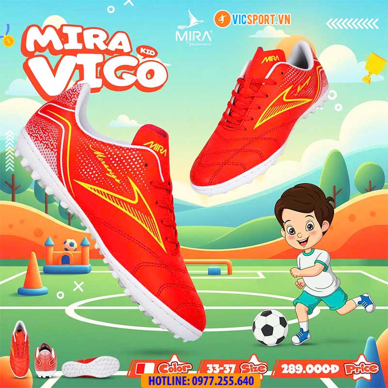 Giày đá banh trẻ em Mira Vigo đế TF đá sân nhân tạo - Hình ảnh 9