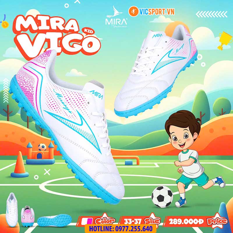 Giày đá banh trẻ em Mira Vigo đế TF đá sân nhân tạo - Hình ảnh 10