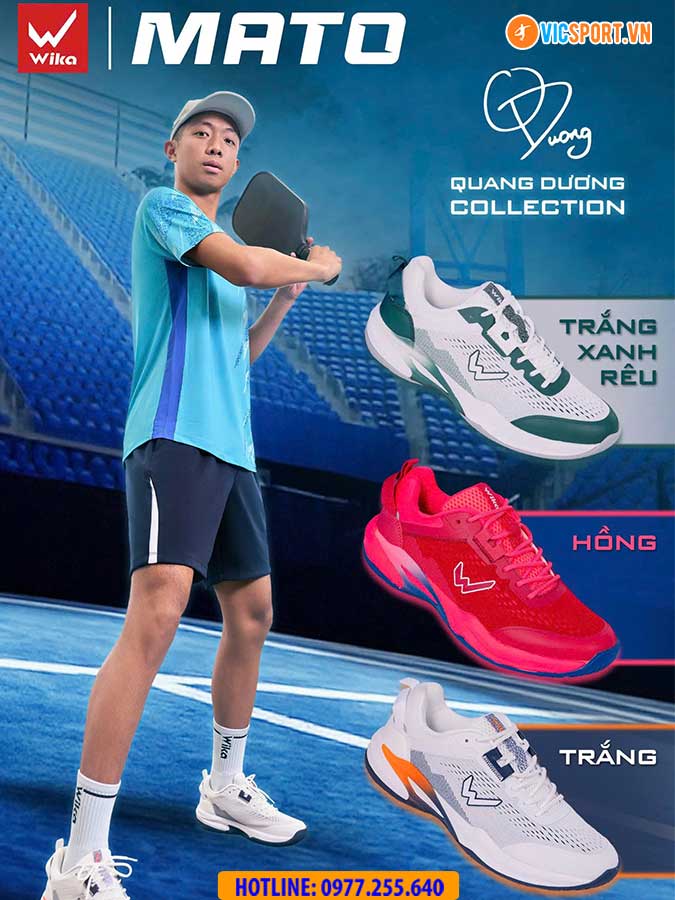 Giày pickleball Wika Mato Quang Dương đa năng