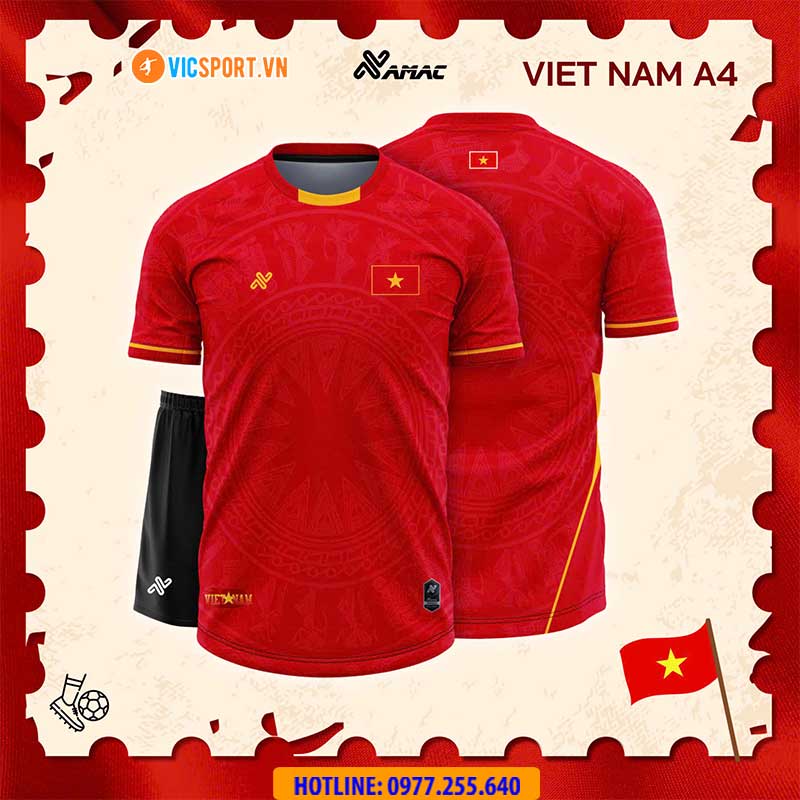 Áo đá banh thiết kế Amac đội tuyển Việt Nam A4 - Hình ảnh 38