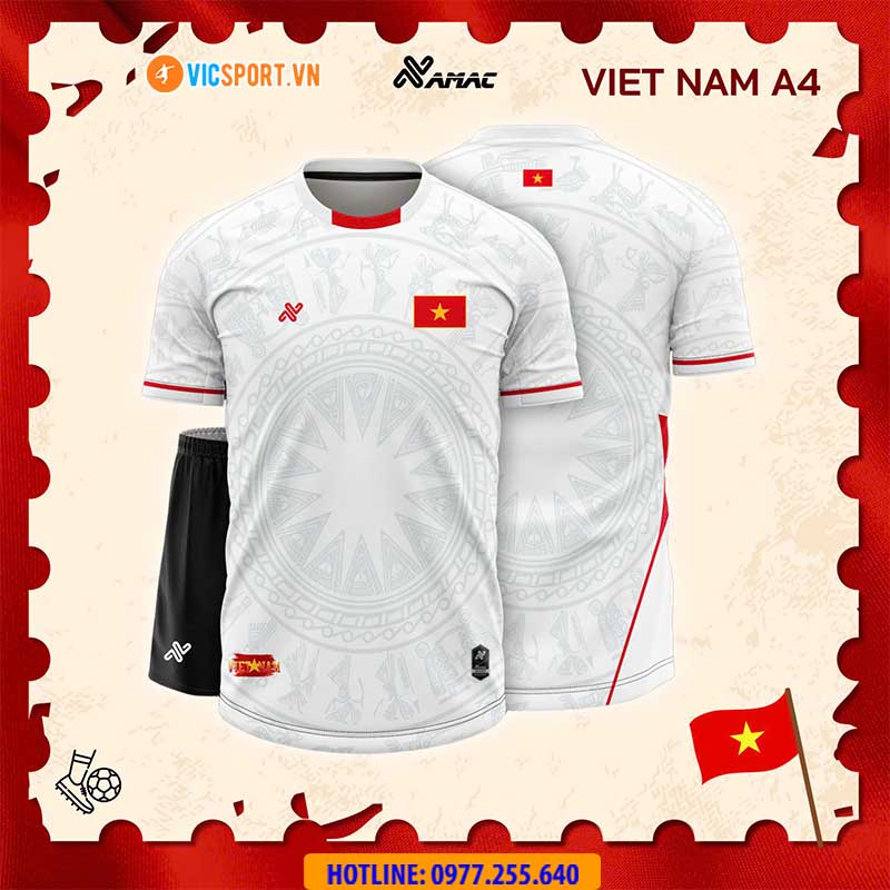 Áo đá banh thiết kế Amac đội tuyển Việt Nam A4 - Hình ảnh 41