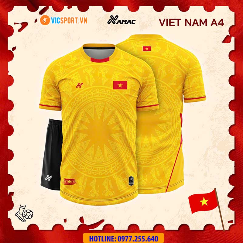 Áo đá banh thiết kế Amac đội tuyển Việt Nam A4 - Hình ảnh 42