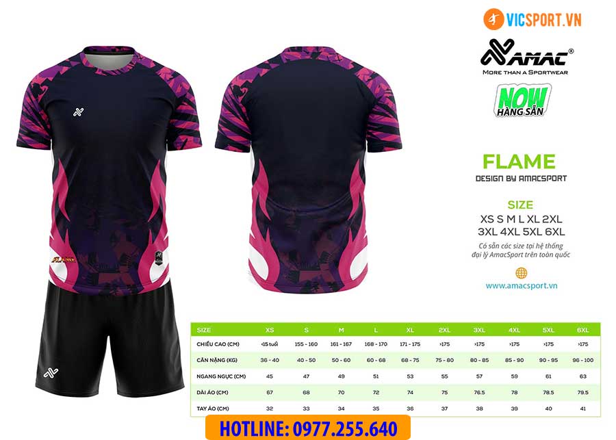 Áo đá banh thiết kế Amac Flame - Hình ảnh 6
