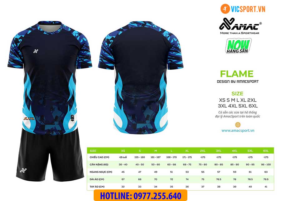 Áo đá banh thiết kế Amac Flame - Hình ảnh 10