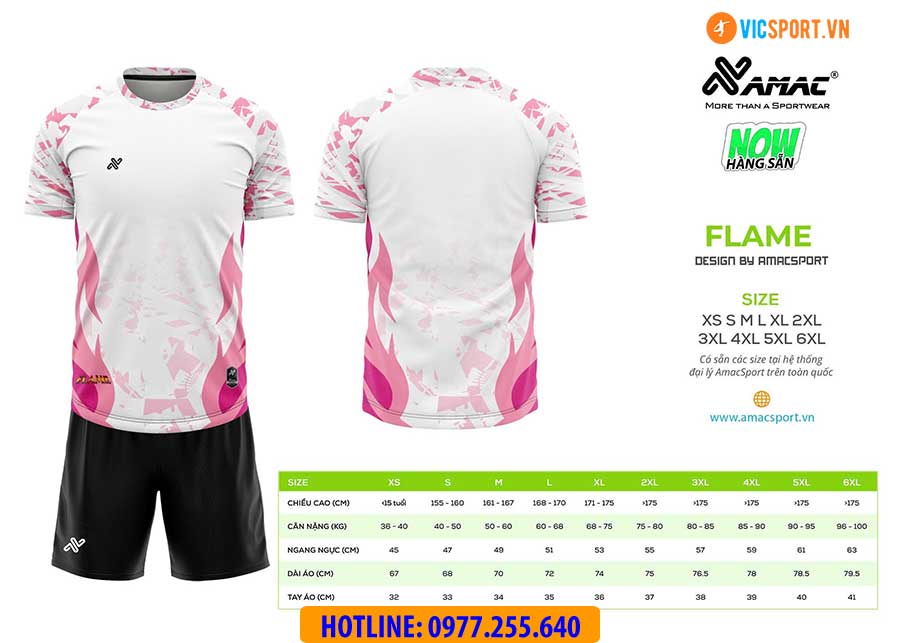 Áo đá banh thiết kế Amac Flame - Hình ảnh 3