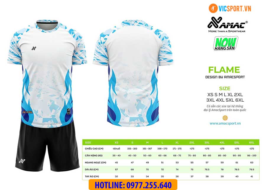 Áo đá banh thiết kế Amac Flame - Hình ảnh 5