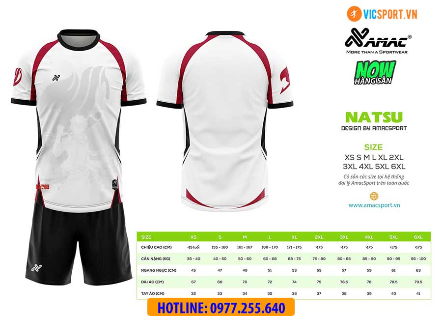 Áo đá banh thiết kế Amac Natsu - Hình ảnh 3
