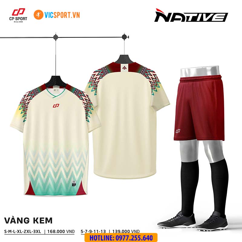 Áo đá banh không logo CP Native - Hình ảnh 7