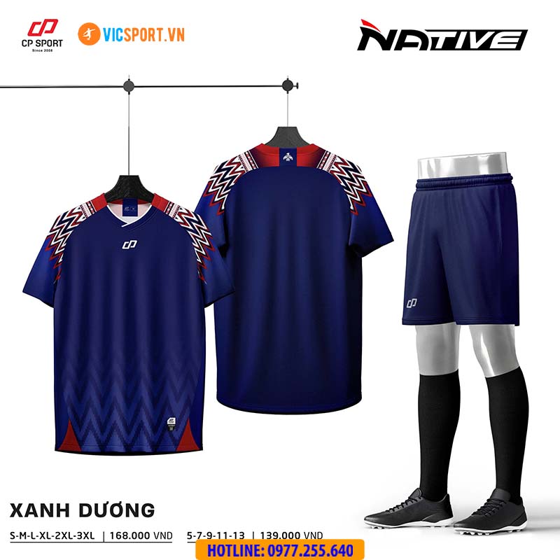 Áo đá banh không logo CP Native - Hình ảnh 6