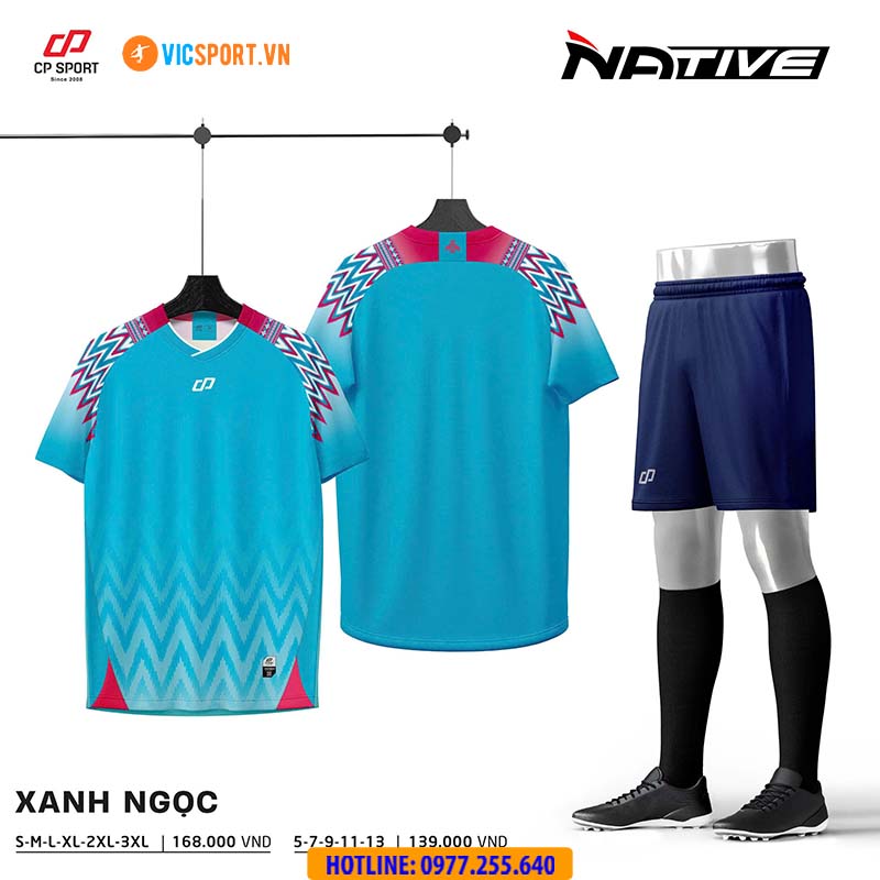 Áo đá banh không logo CP Native - Hình ảnh 4