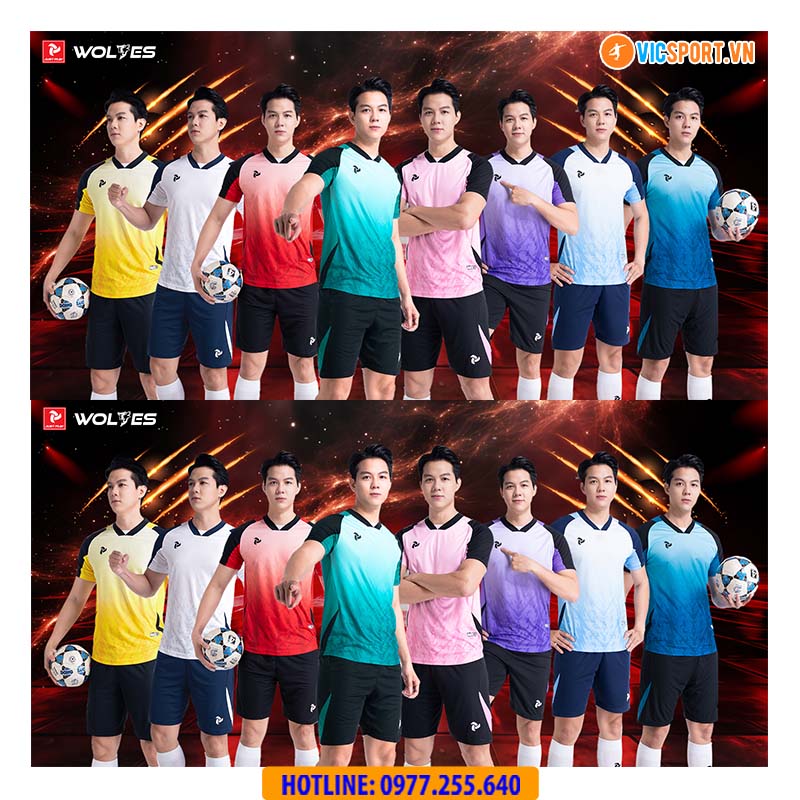 Áo đá banh không logo Just Play Wolves