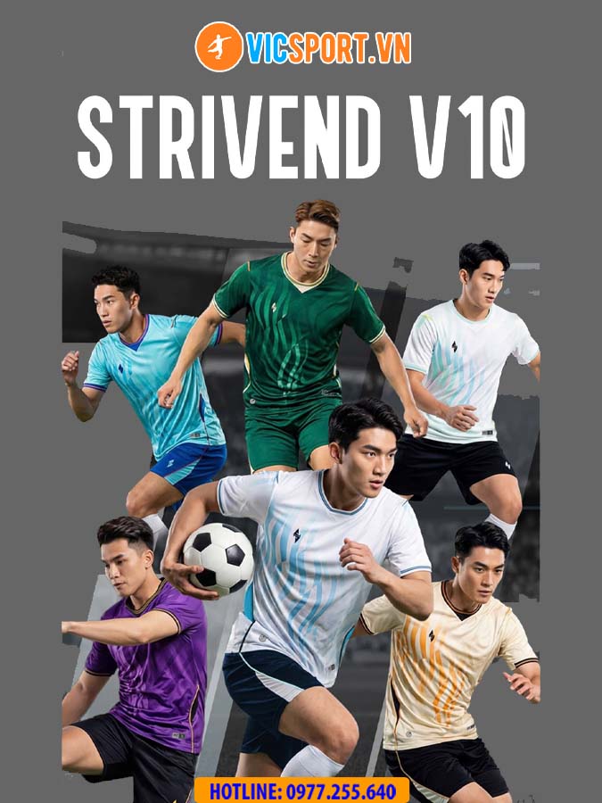 Áo đá banh không logo Strivend V10